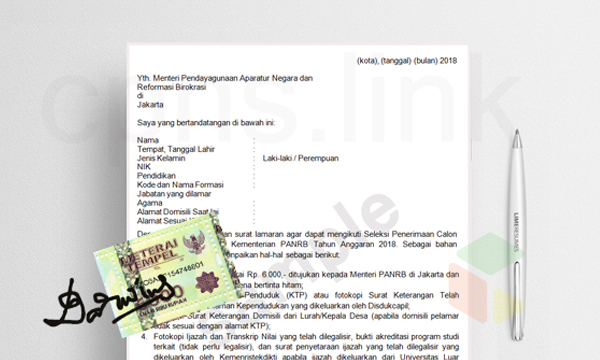 Detail Contoh Surat Lamaran Kementerian Keuangan Nomer 54