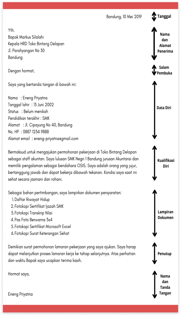 Detail Contoh Surat Lamaran Kerja Accounting Bahasa Inggris Nomer 45