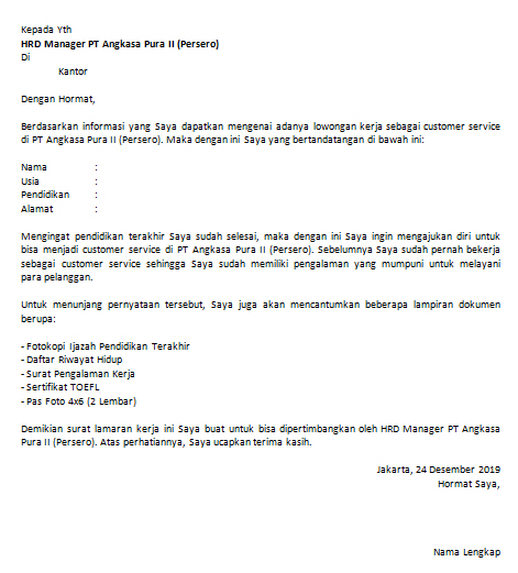 Detail Contoh Surat Lamaran Kerja Asuransi Nomer 2