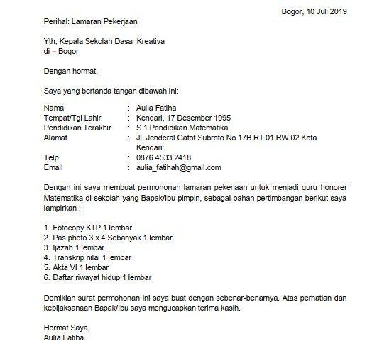 Detail Contoh Surat Lamaran Kerja Atas Inisiatif Sendiri Nomer 25