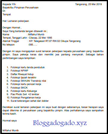 Detail Contoh Surat Lamaran Kerja Atas Inisiatif Sendiri Nomer 44