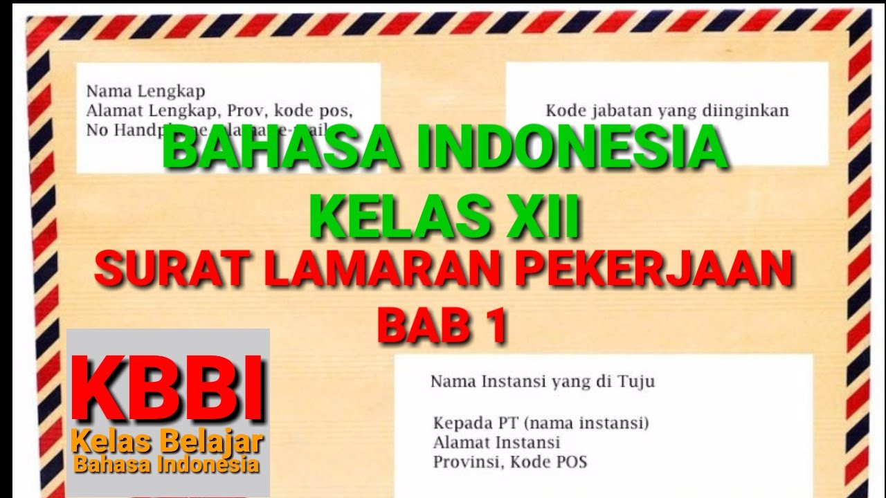 Detail Contoh Surat Lamaran Kerja Bahasa Indonesia Kelas 12 Nomer 45