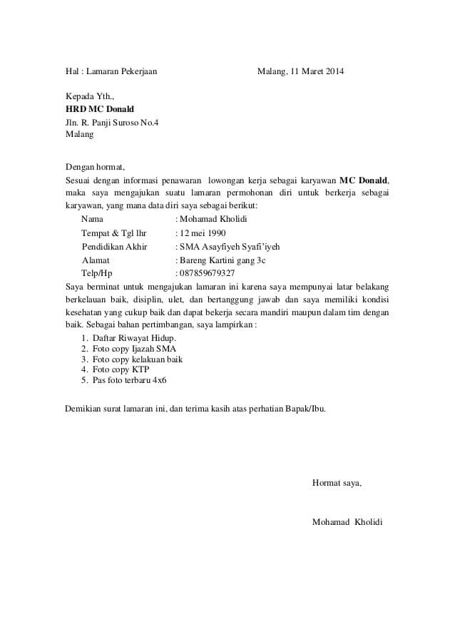 Detail Contoh Surat Lamaran Kerja Barista Starbucks Nomer 8