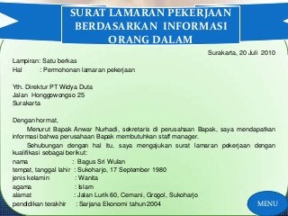 Detail Contoh Surat Lamaran Kerja Berdasarkan Informasi Orang Lain Nomer 18