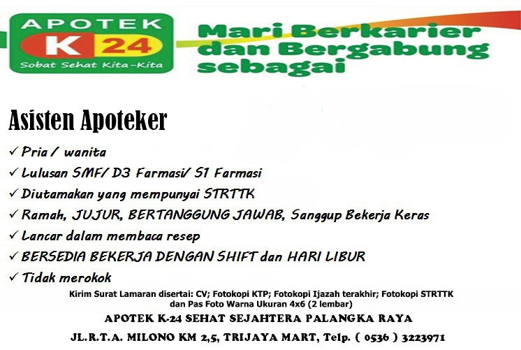 Detail Contoh Surat Lamaran Kerja Di Apotek K24 Nomer 22