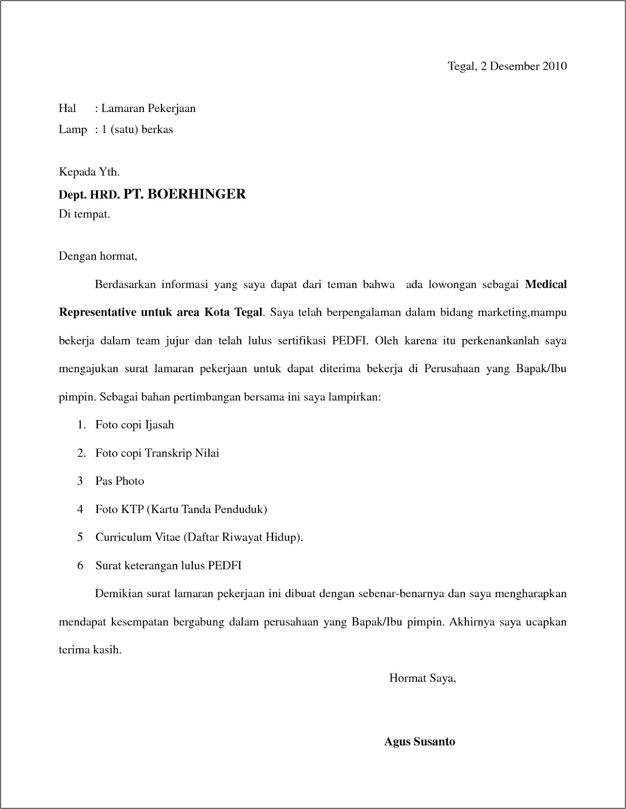 Detail Contoh Surat Lamaran Kerja Di Bengkel Nomer 3