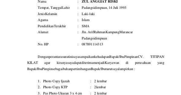 Detail Contoh Surat Lamaran Kerja Di Borma Nomer 15