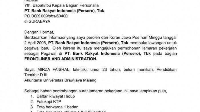 Detail Contoh Surat Lamaran Kerja Di Google Indonesia Nomer 48