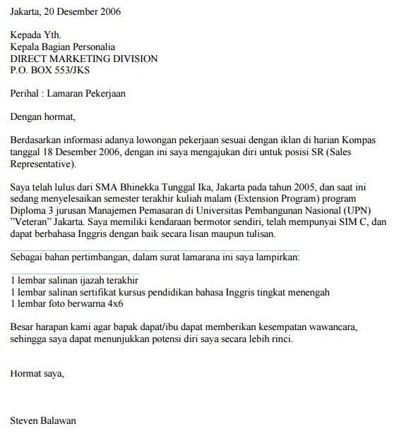 Detail Contoh Surat Lamaran Kerja Di Home Credit Nomer 33