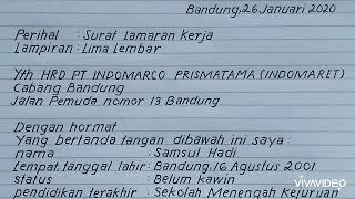 Detail Contoh Surat Lamaran Kerja Di Indomaret Nomer 35