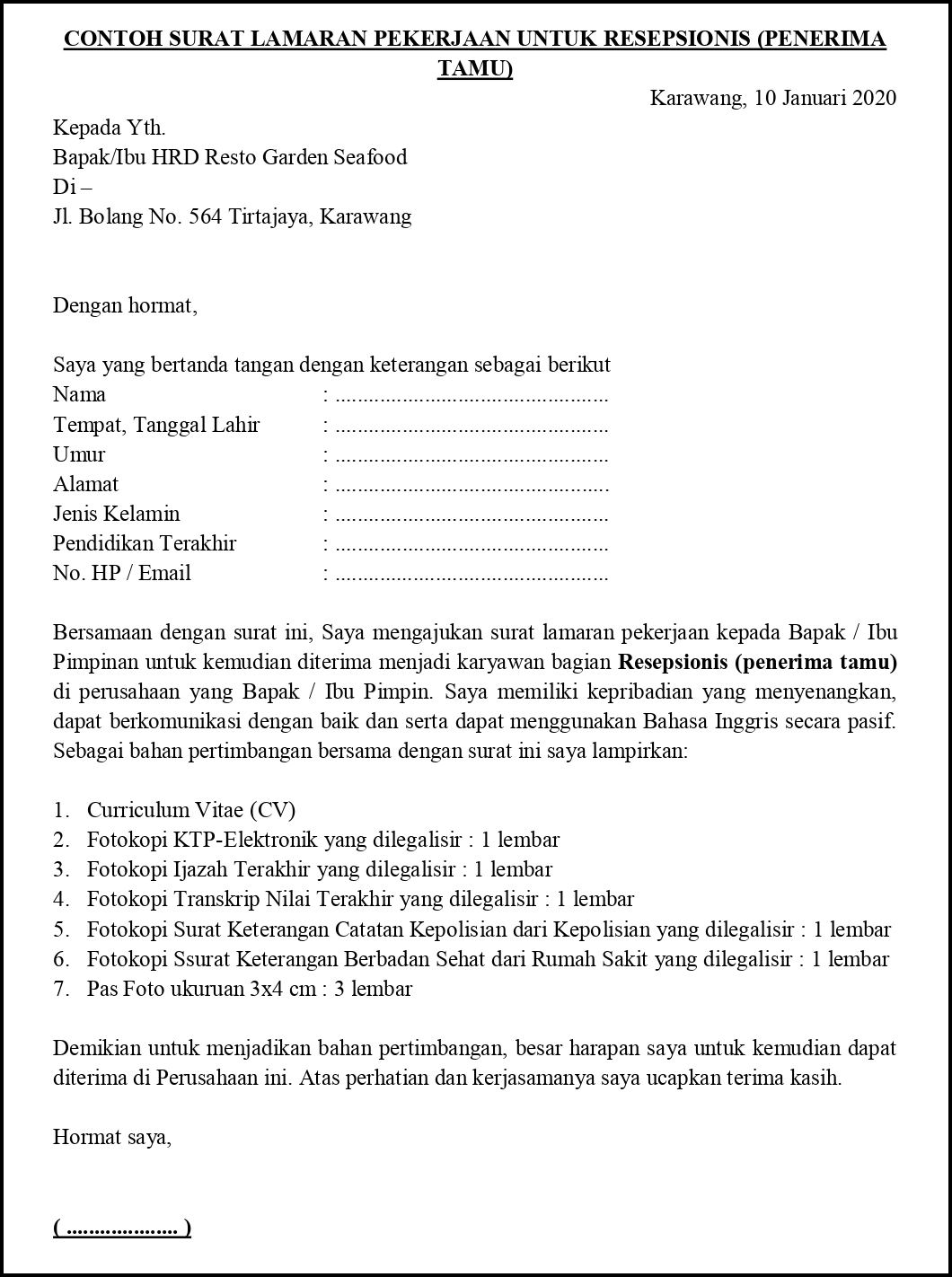 Detail Contoh Surat Lamaran Kerja Di Kedai Kopi Nomer 17