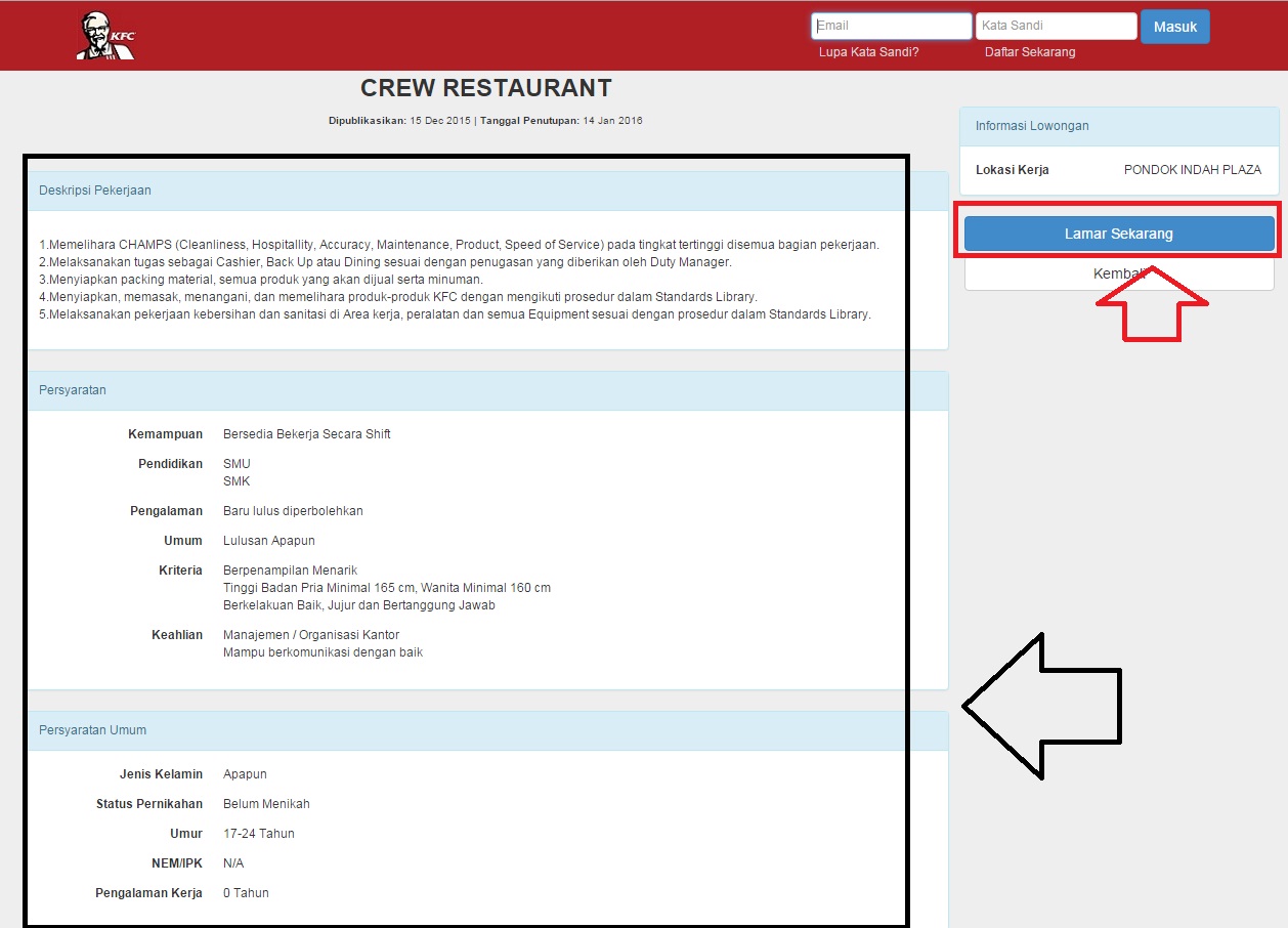Detail Contoh Surat Lamaran Kerja Di Kfc Nomer 45
