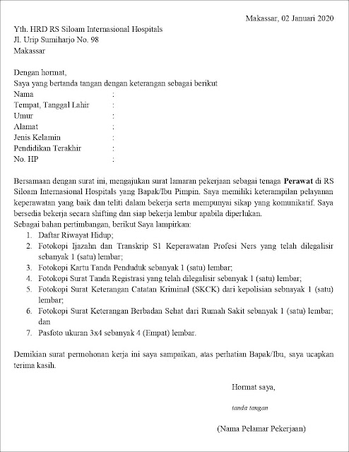 Detail Contoh Surat Lamaran Kerja Di Klinik Nomer 17