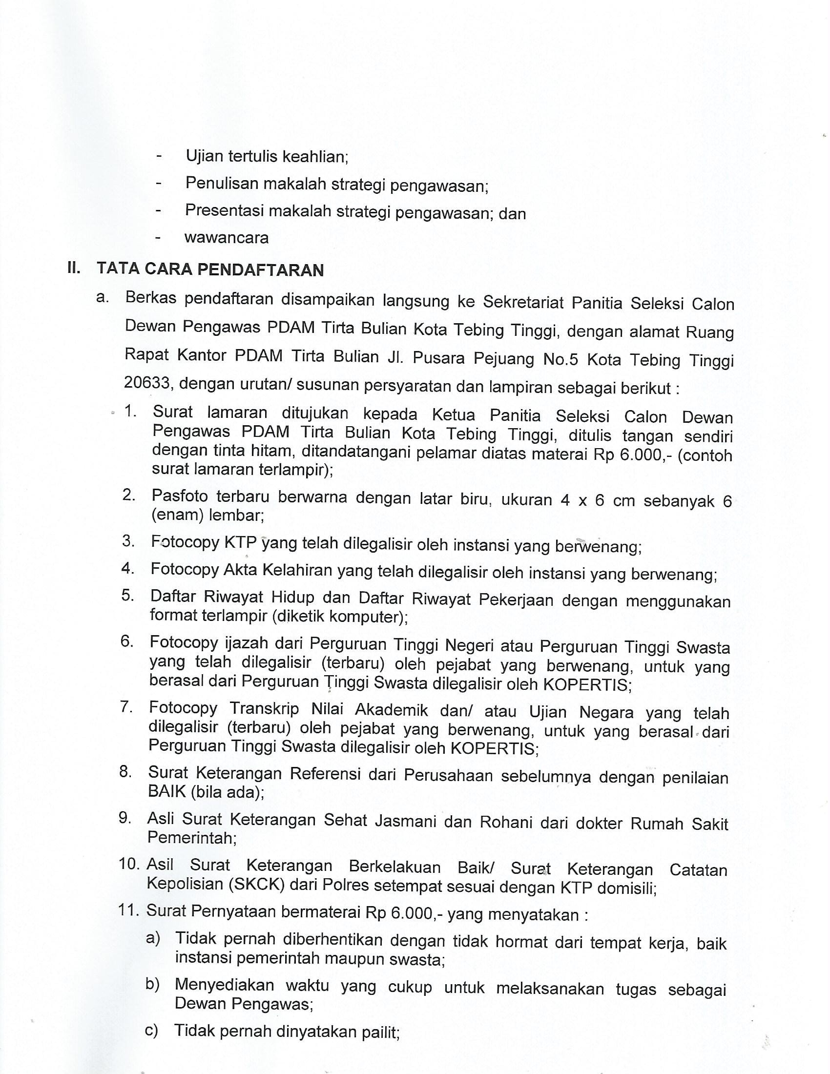 Detail Contoh Surat Lamaran Kerja Di Pdam Nomer 42