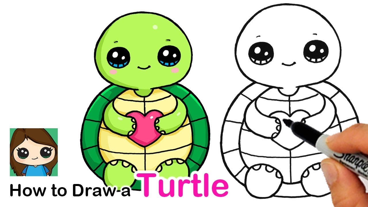 Detail Cute Little Turtle Drawings Nomer 18