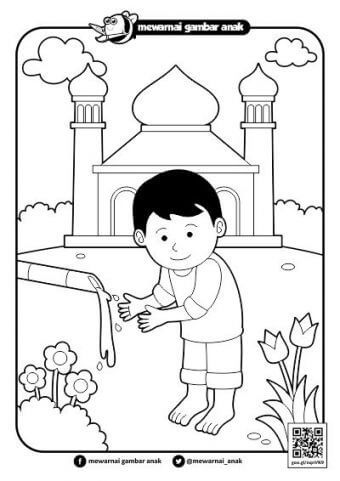 Detail Gambar Mewarnai Anak Muslim Nomer 38