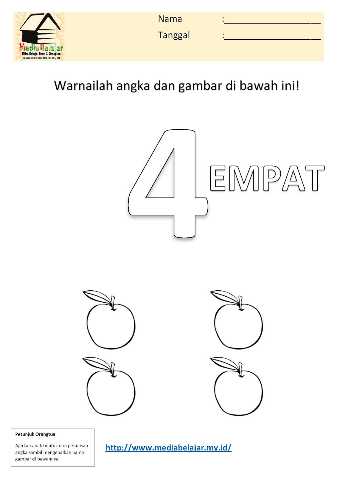 Detail Gambar Mewarnai Angka Untuk Anak Tk Nomer 31