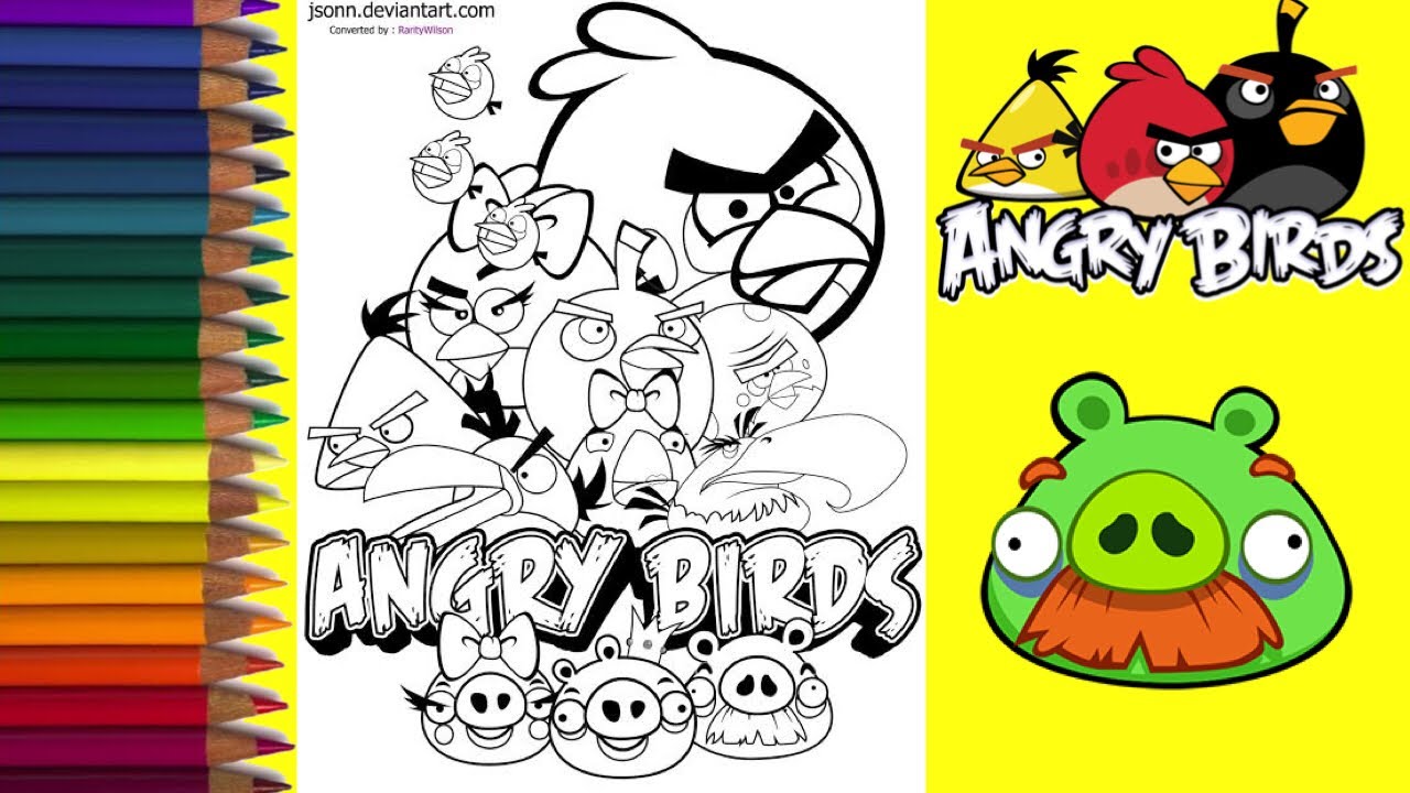 Detail Gambar Mewarnai Angry Bird Nomer 5