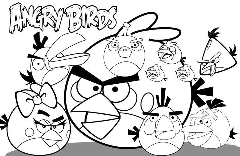 Detail Gambar Mewarnai Angry Birds Nomer 2