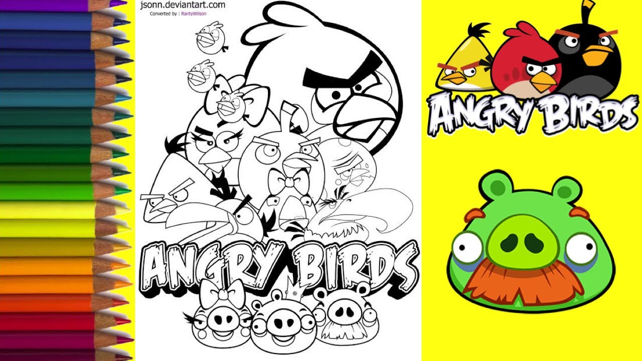 Detail Gambar Mewarnai Angry Birds Nomer 8