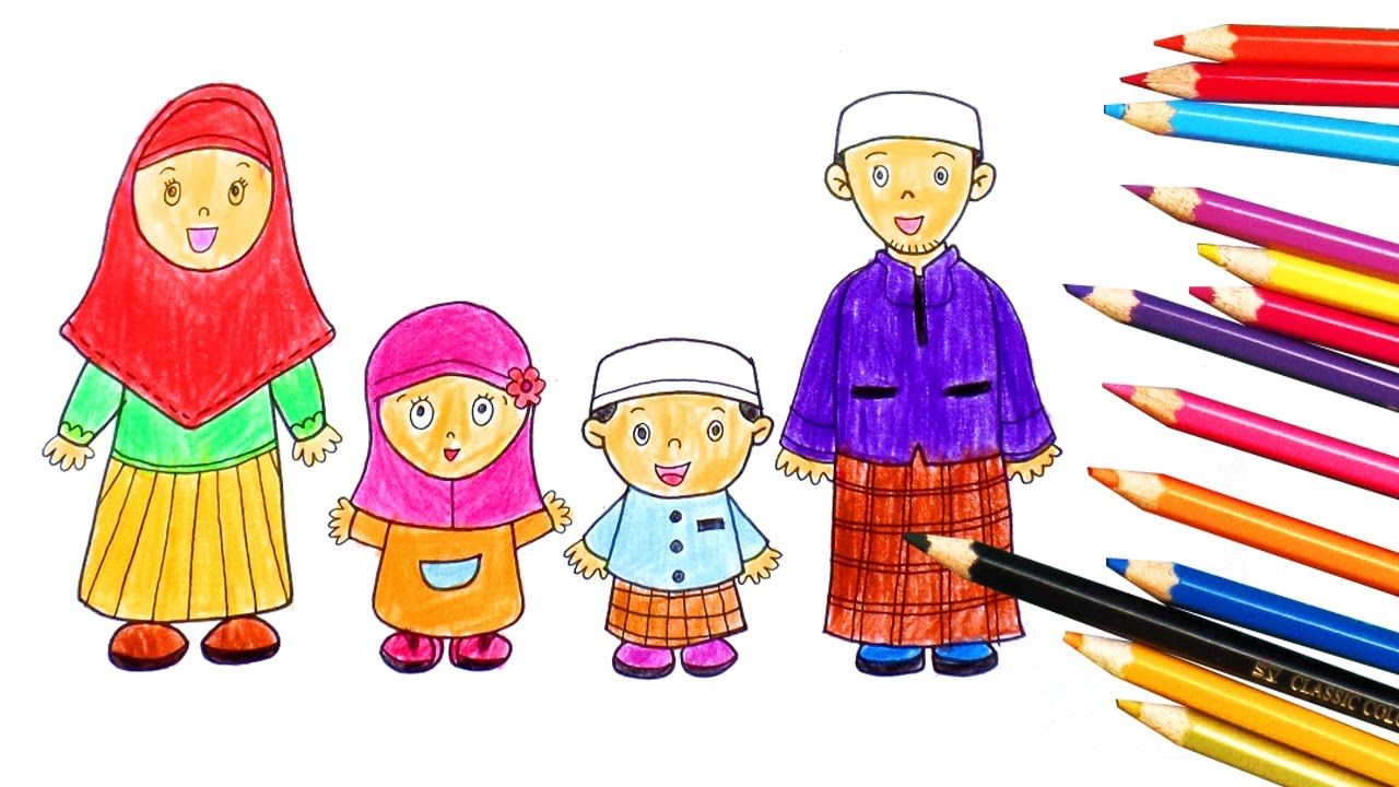 Detail Gambar Mewarnai Ayah Ibu Dan Anak Nomer 20