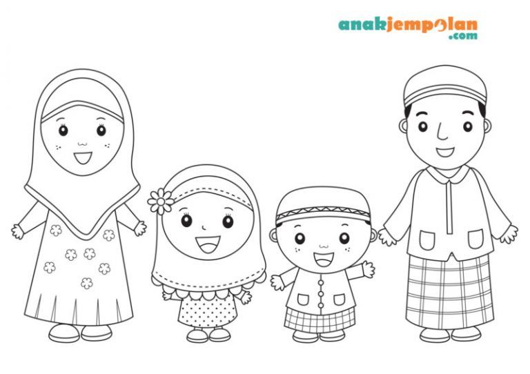 Detail Gambar Mewarnai Ayah Ibu Dan Anak Nomer 4