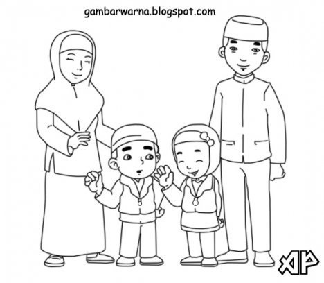 Detail Gambar Mewarnai Ayah Ibu Dan Anak Nomer 5