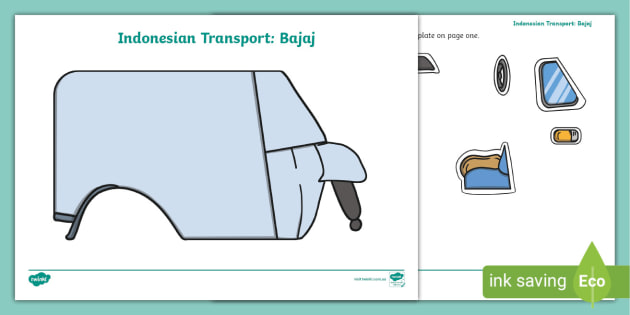 Detail Gambar Mewarnai Bajaj Nomer 41