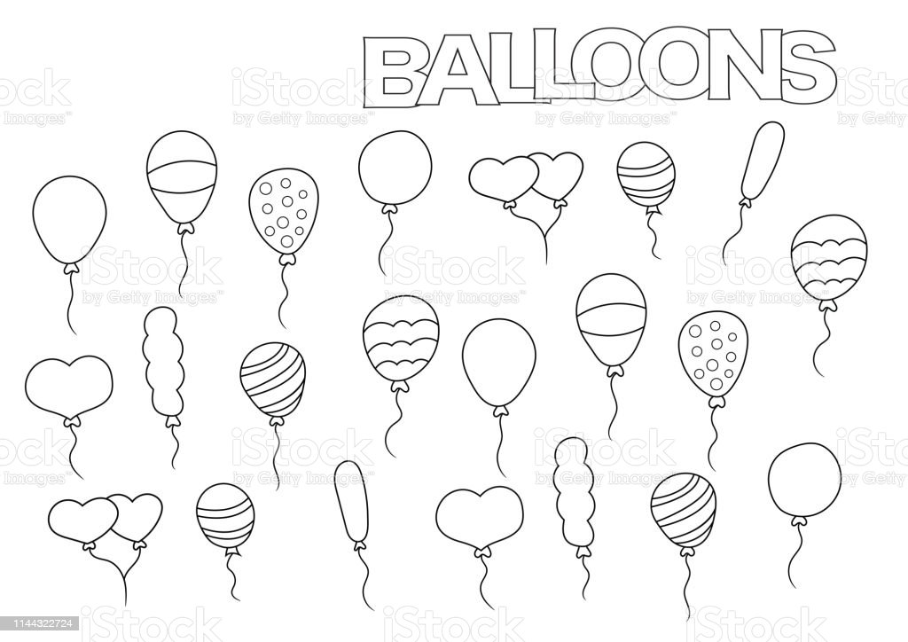 Detail Gambar Mewarnai Balon Nomer 30