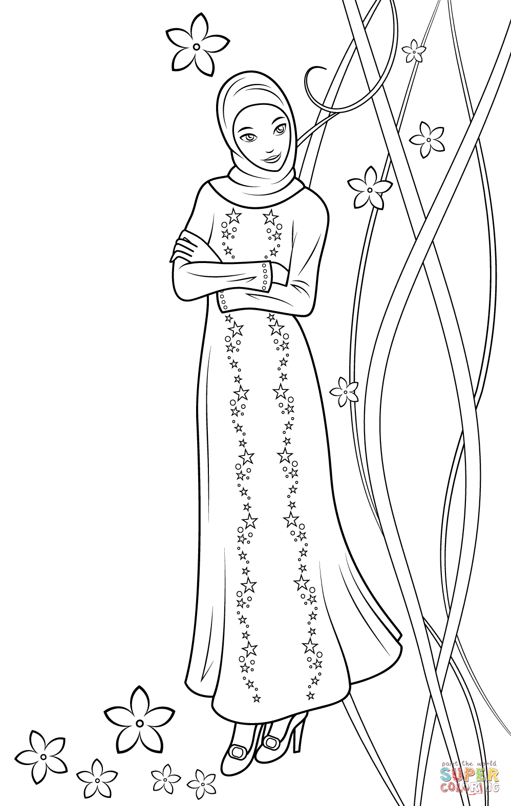 Gambar Mewarnai Barbie Hijab - 53+ Koleksi Gambar