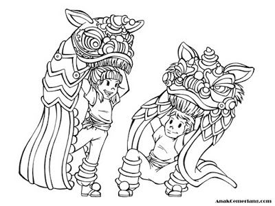 Detail Gambar Mewarnai Barongsai Nomer 7