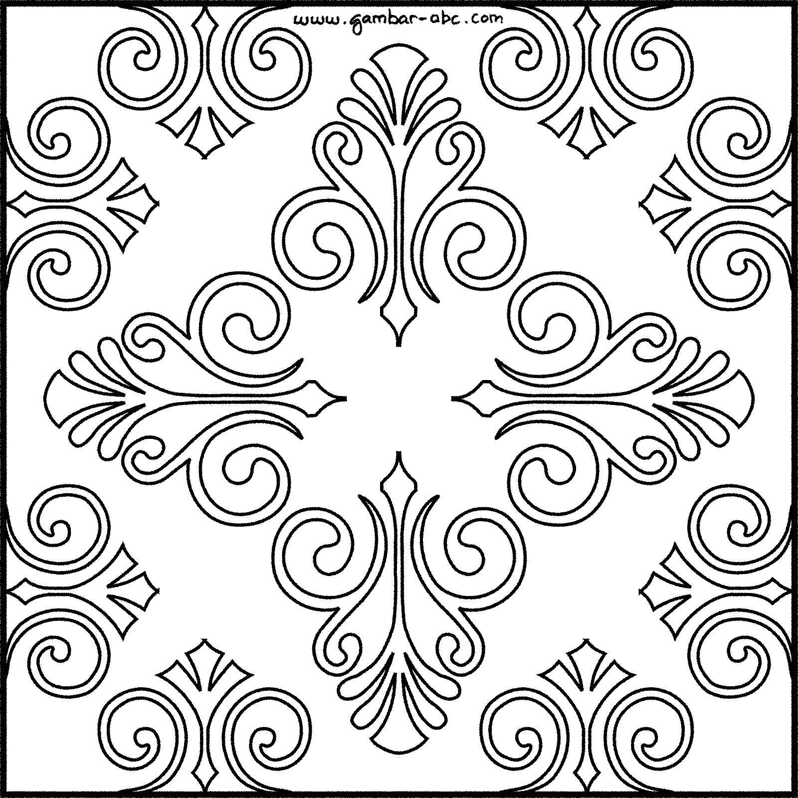Detail Gambar Mewarnai Batik Motif Bunga Nomer 14