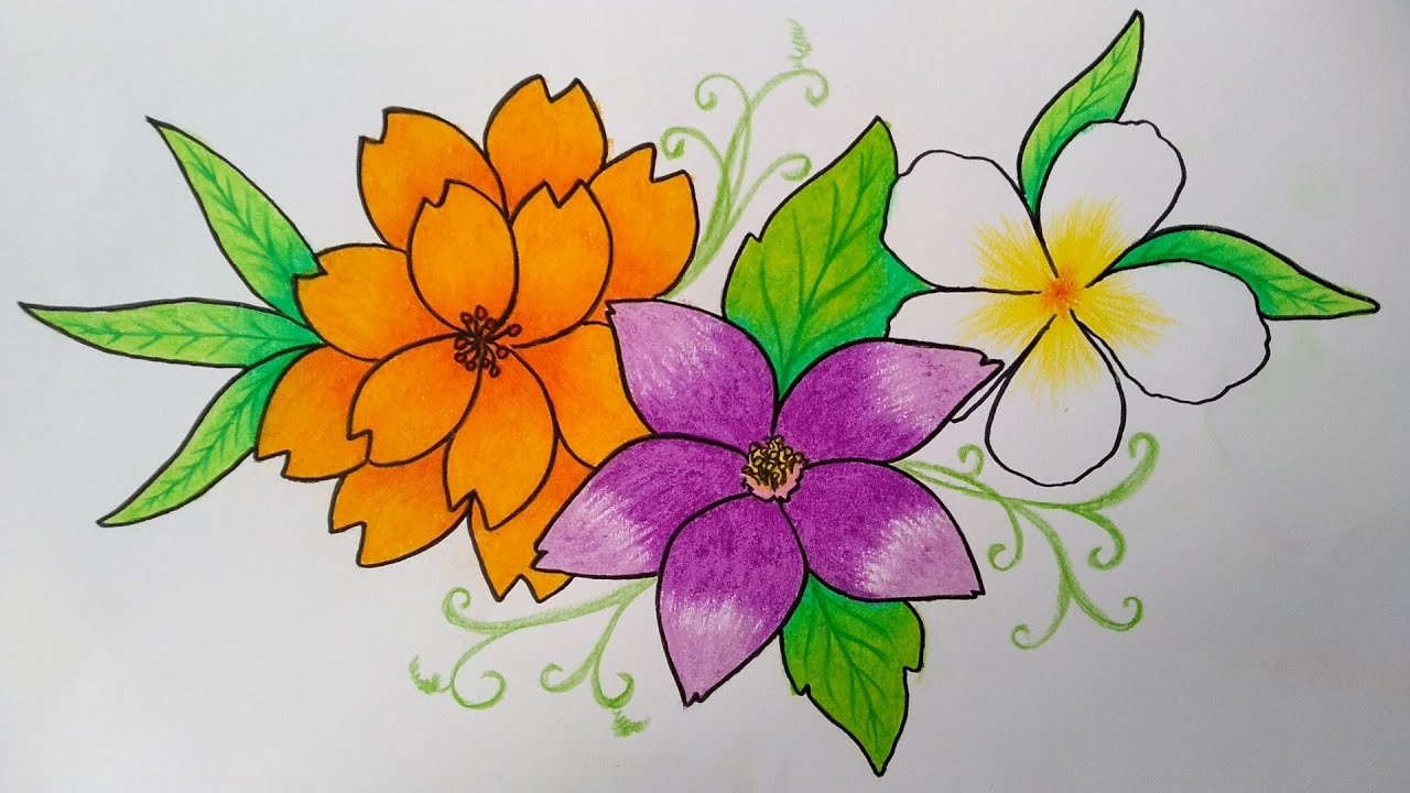 Detail Gambar Mewarnai Batik Motif Bunga Nomer 7