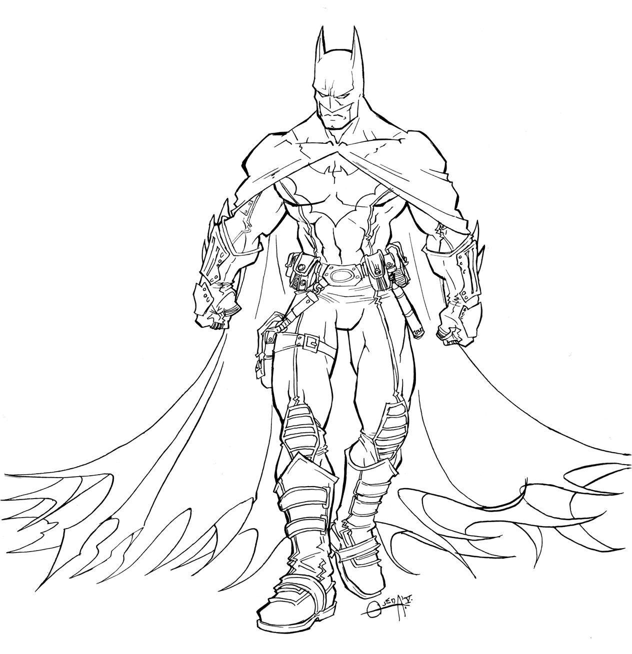 Detail Gambar Mewarnai Batman Nomer 14