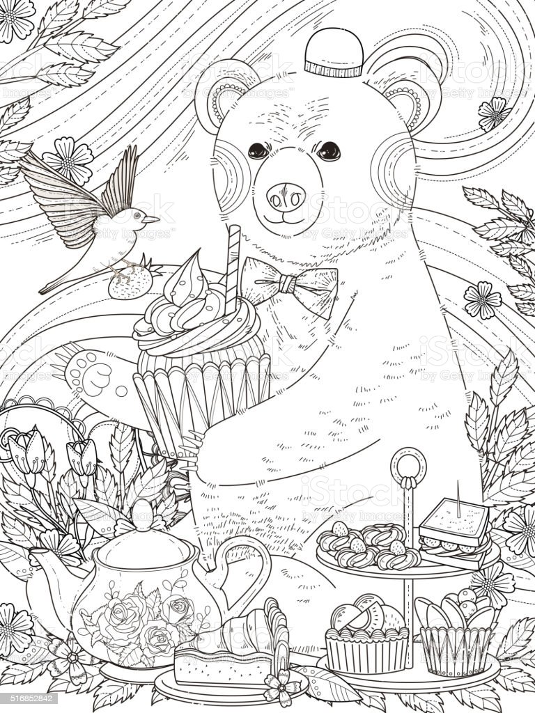 Detail Gambar Mewarnai Beruang Nomer 43