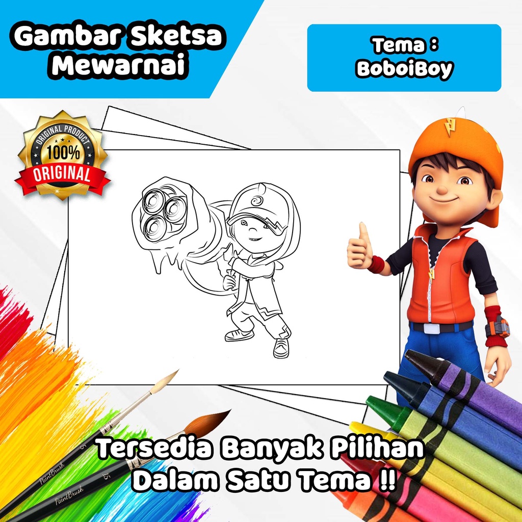 Detail Gambar Mewarnai Boboiboy Nomer 41