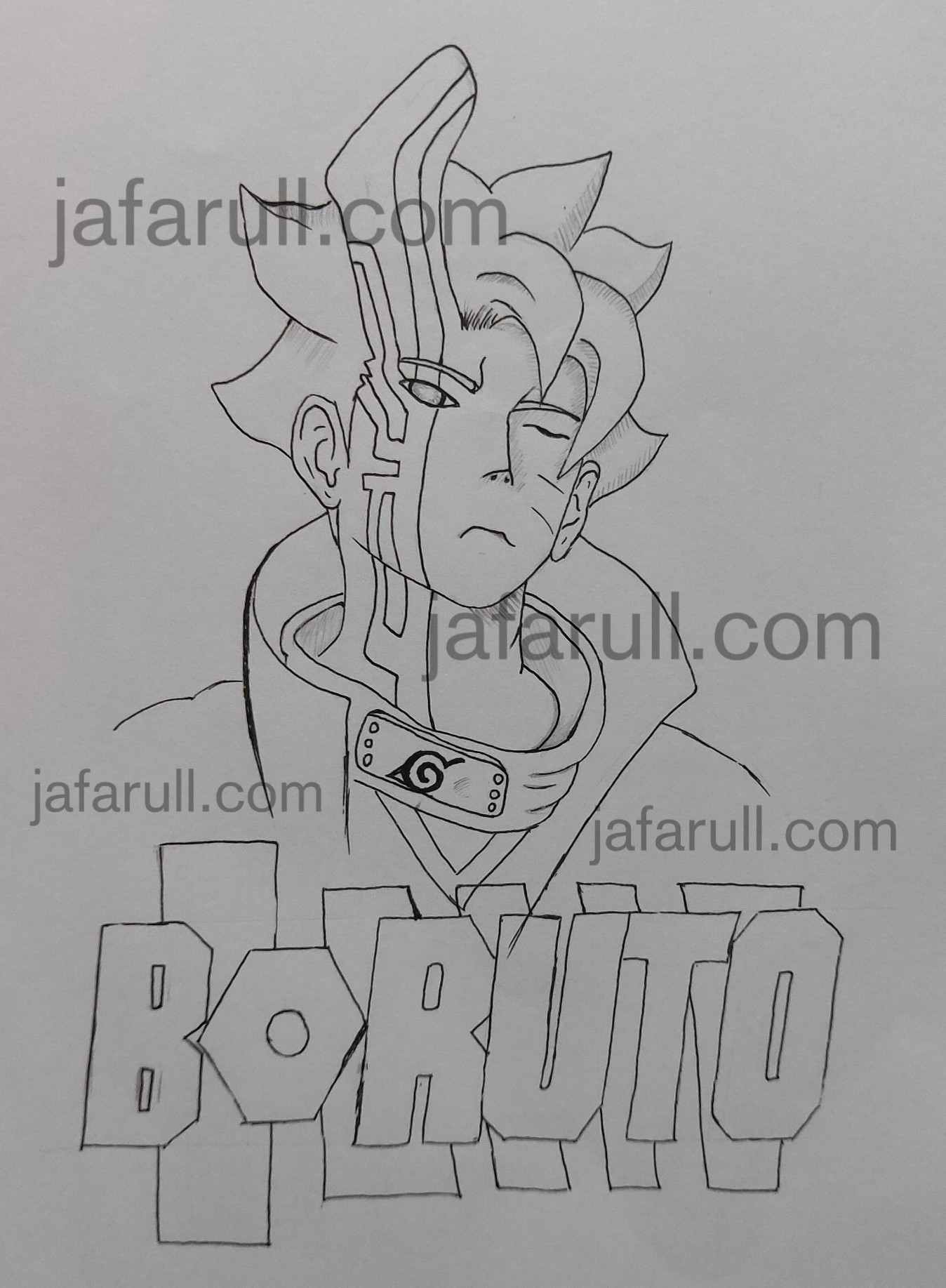 Detail Gambar Mewarnai Boruto Nomer 20