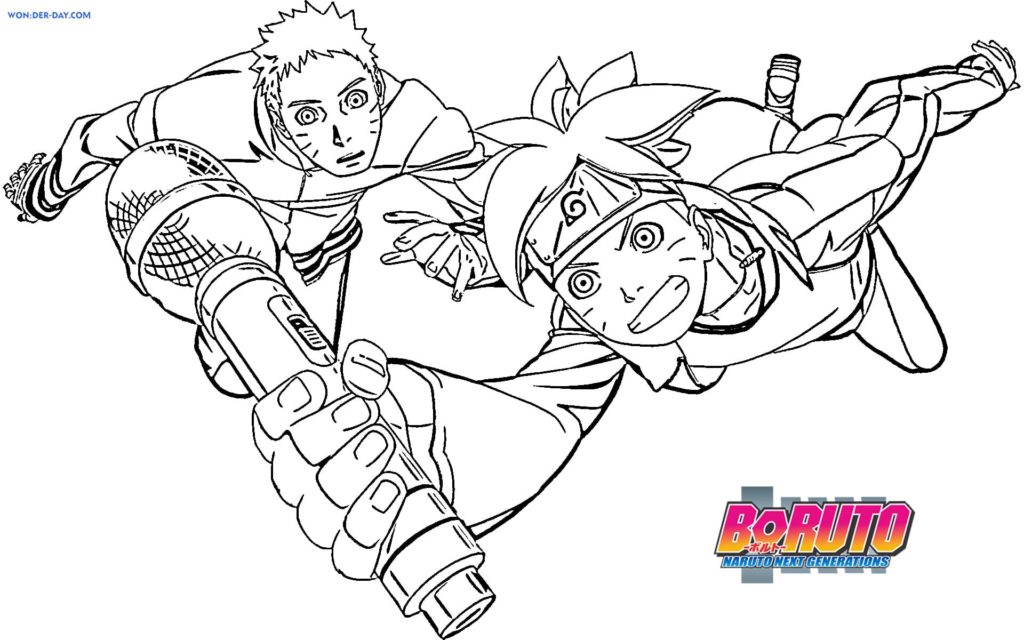 Detail Gambar Mewarnai Boruto Nomer 5