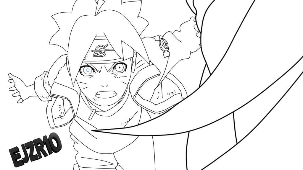 Detail Gambar Mewarnai Boruto Nomer 48