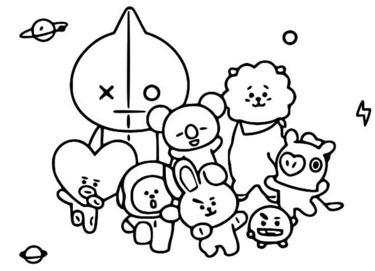 Detail Gambar Mewarnai Bt21 Nomer 6