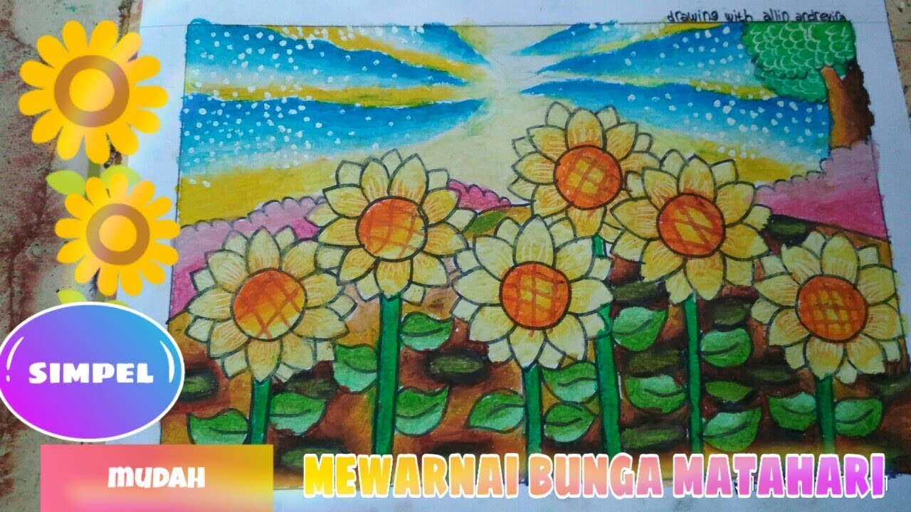 Detail Gambar Mewarnai Bunga Matahari Nomer 40