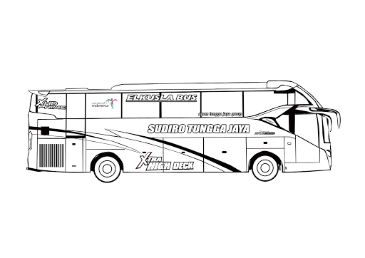 Detail Gambar Mewarnai Bus Nomer 11