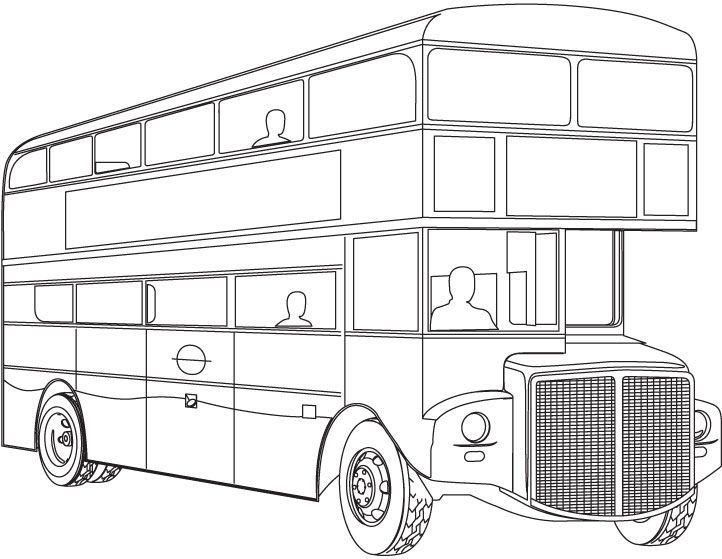 Detail Gambar Mewarnai Bus Nomer 18