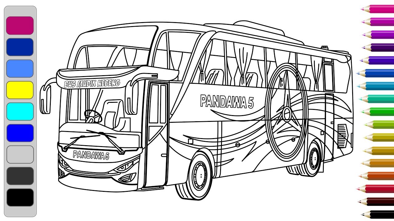 Detail Gambar Mewarnai Bus Nomer 31