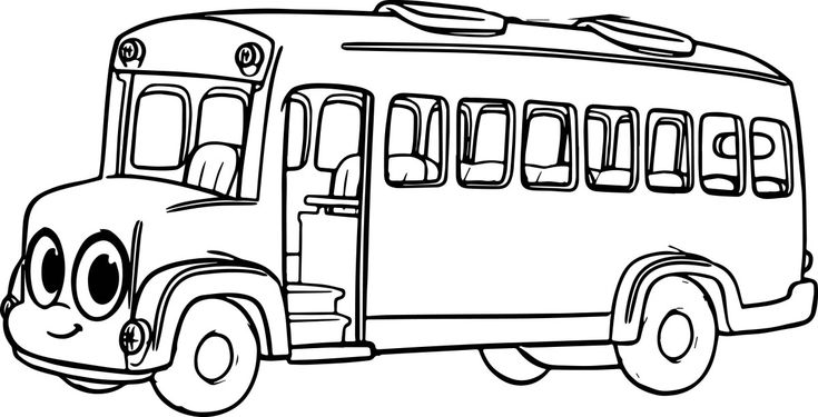 Detail Gambar Mewarnai Bus Nomer 8