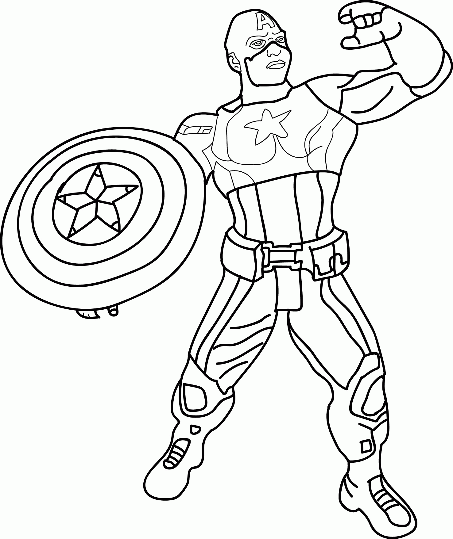 Gambar Mewarnai Captain America - 53+ Koleksi Gambar
