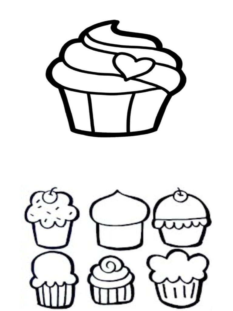 Detail Gambar Mewarnai Cupcake Nomer 44