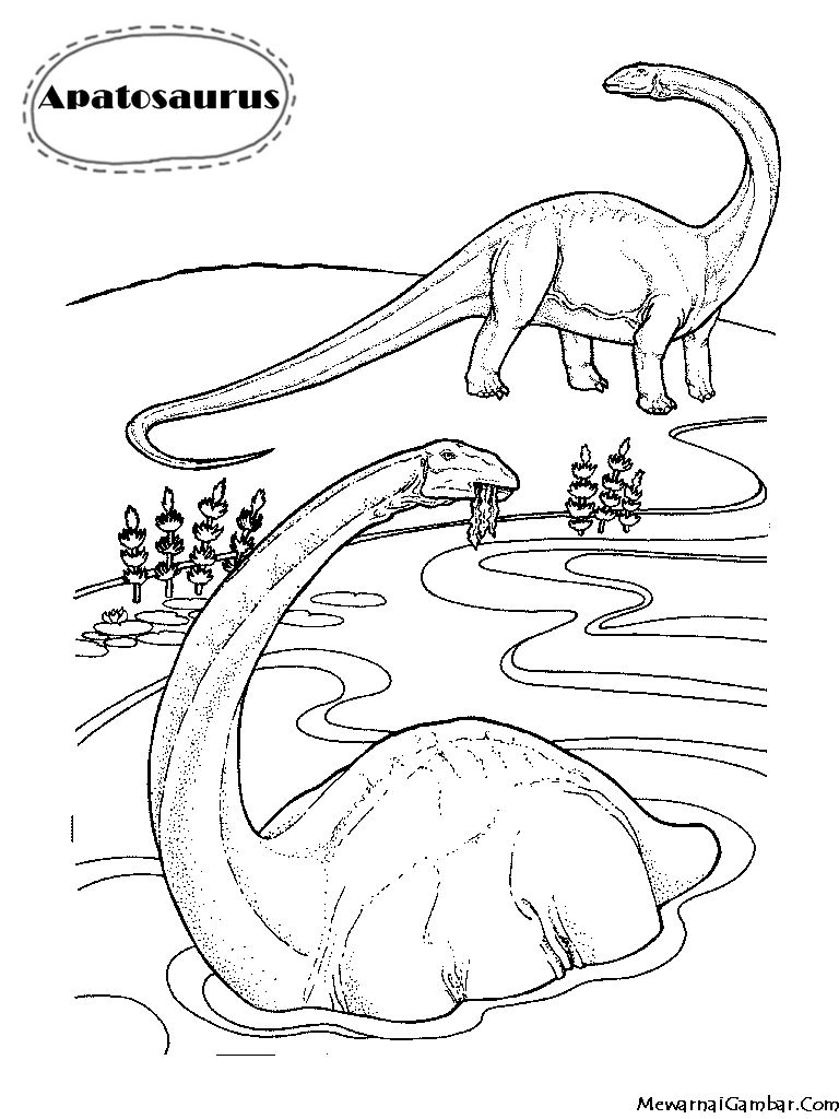 Detail Gambar Mewarnai Dinosaurus Nomer 2