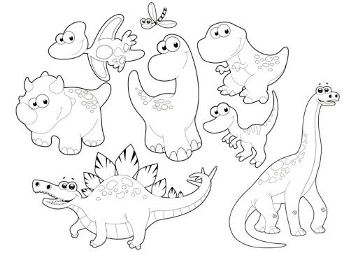 Detail Gambar Mewarnai Dinosaurus Nomer 13