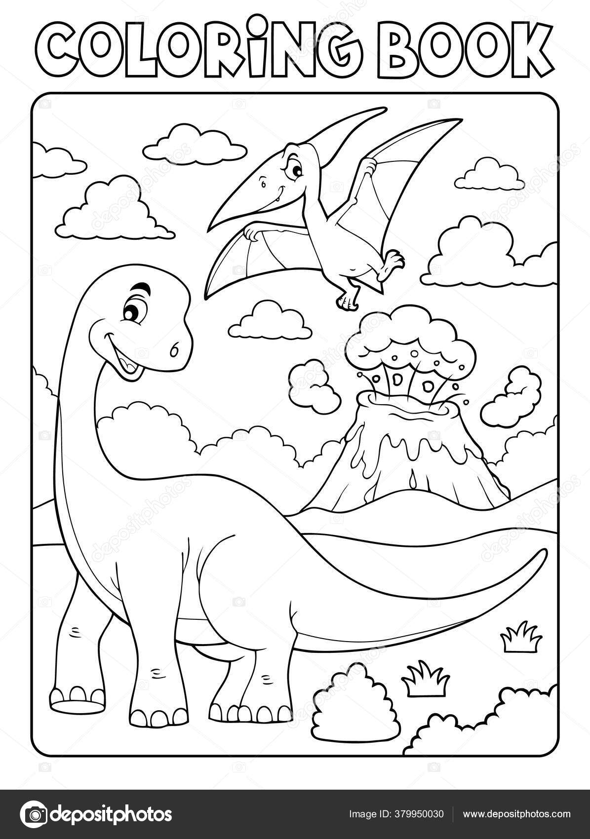 Detail Gambar Mewarnai Dinosaurus Nomer 17